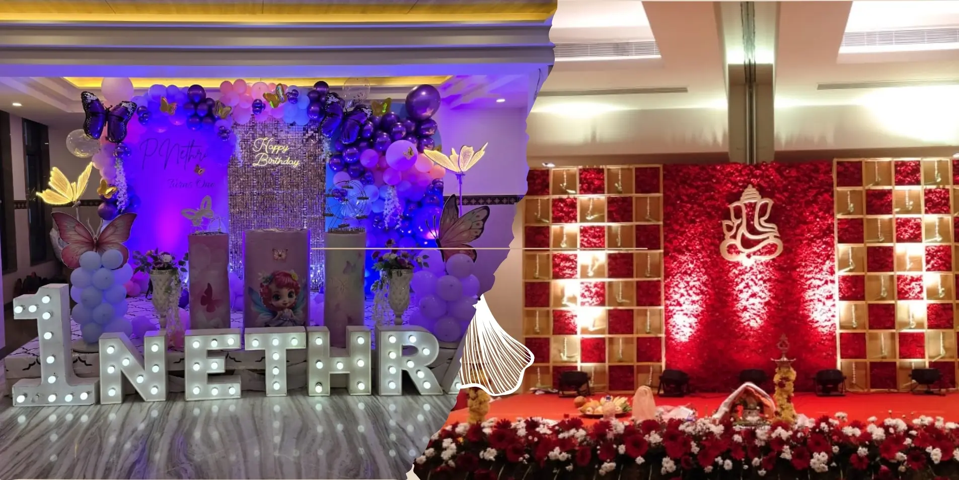 Marriage decoration setup for a Chennai wedding
