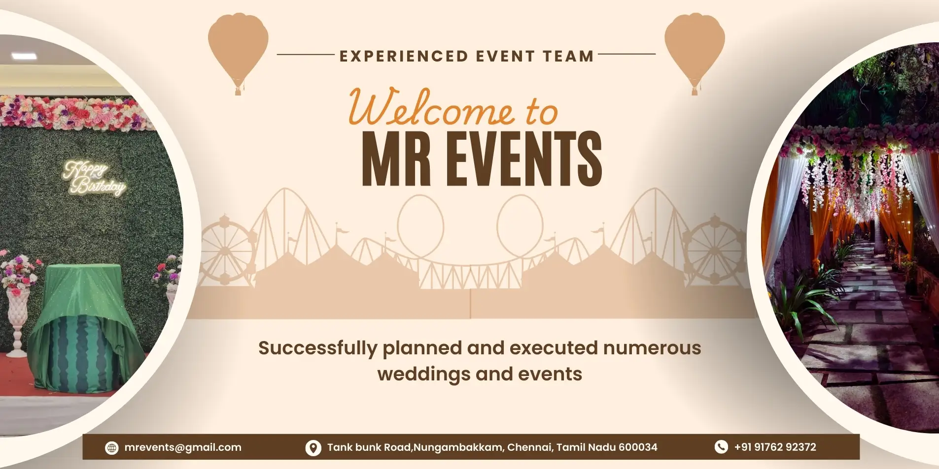 Wedding decoration setup in Chennai by MR Events